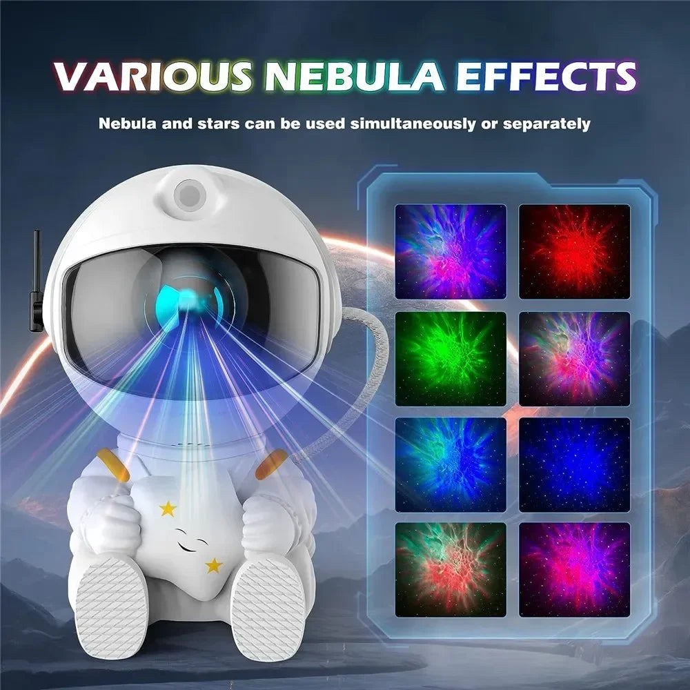 Astronaut Star Projector Galaxy Night Light - LED Nebula Ceiling Lamp