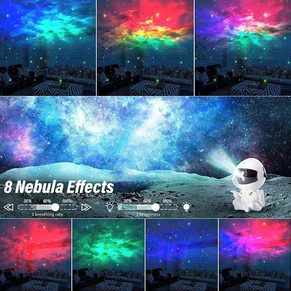 Astronaut Star Projector Galaxy Night Light - LED Nebula Ceiling Lamp