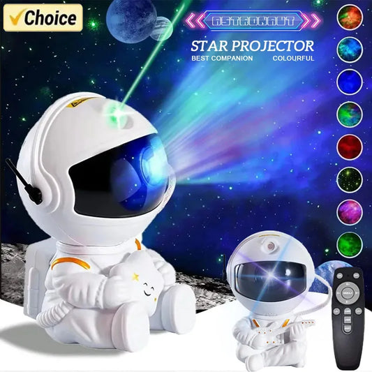 Astronaut Star Projector Galaxy Night Light - LED Nebula Ceiling Lamp